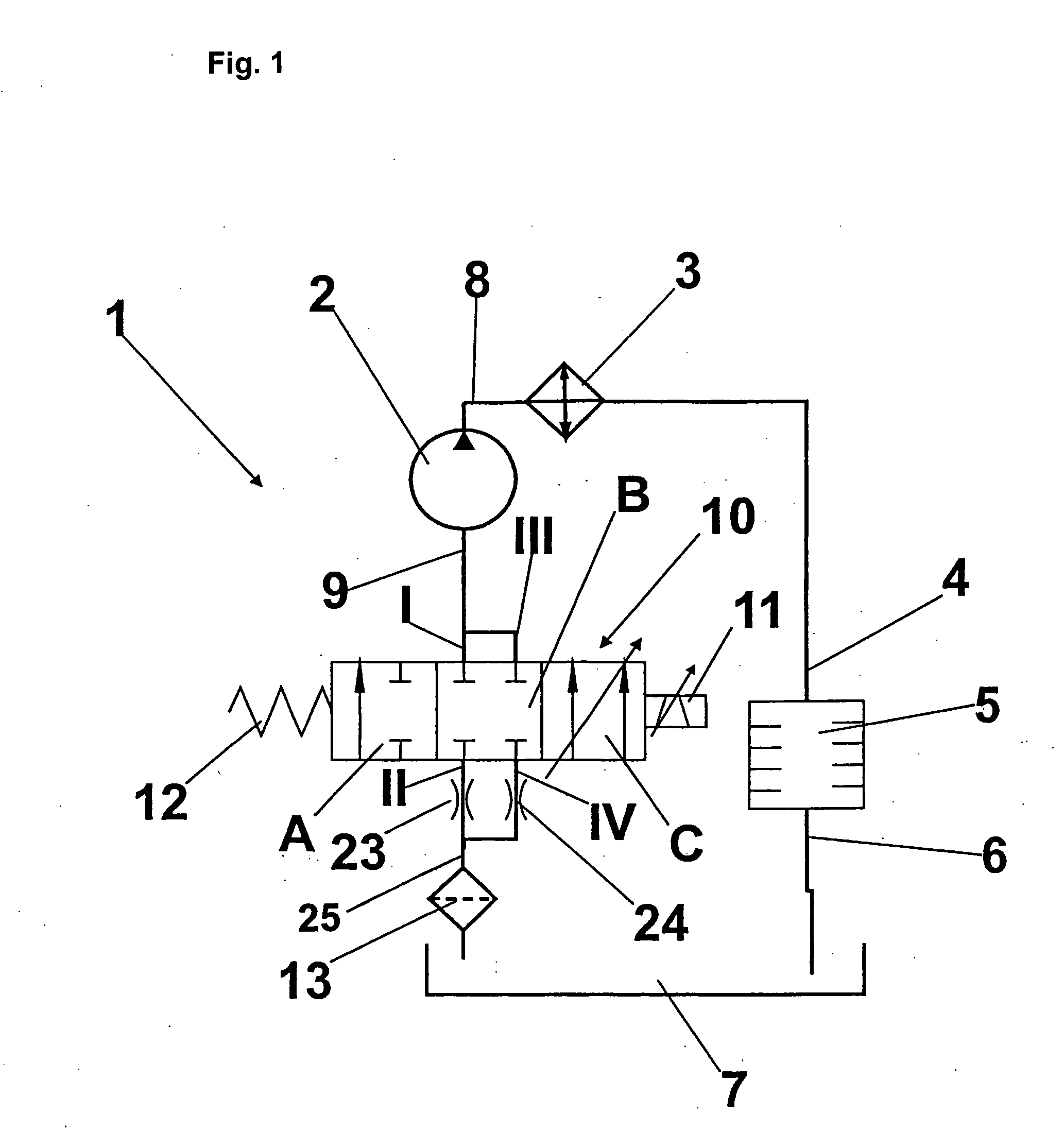 Hydraulic system for supplying a hydraulic fluid to a component