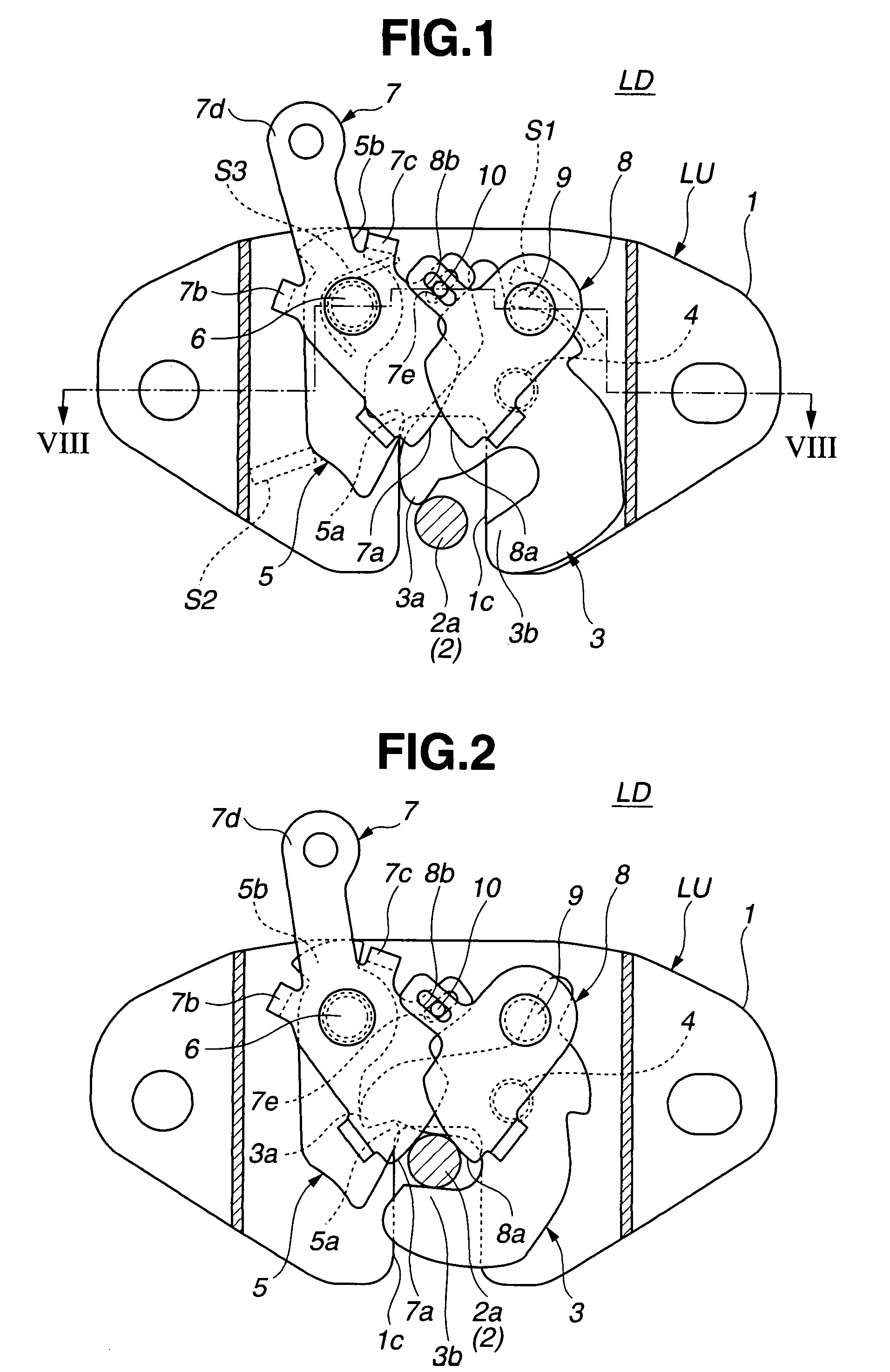 Lock device for use in motor vehicle