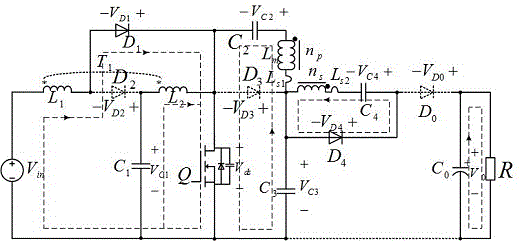 Zero-input current ripple high-gain converter based on double coupling inductors and single switch