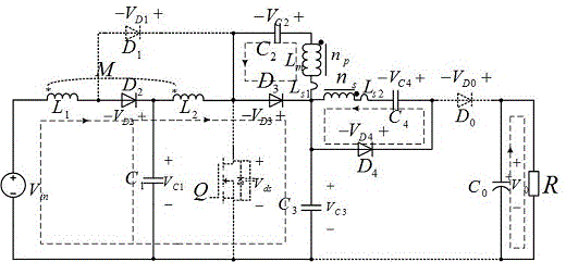Zero-input current ripple high-gain converter based on double coupling inductors and single switch