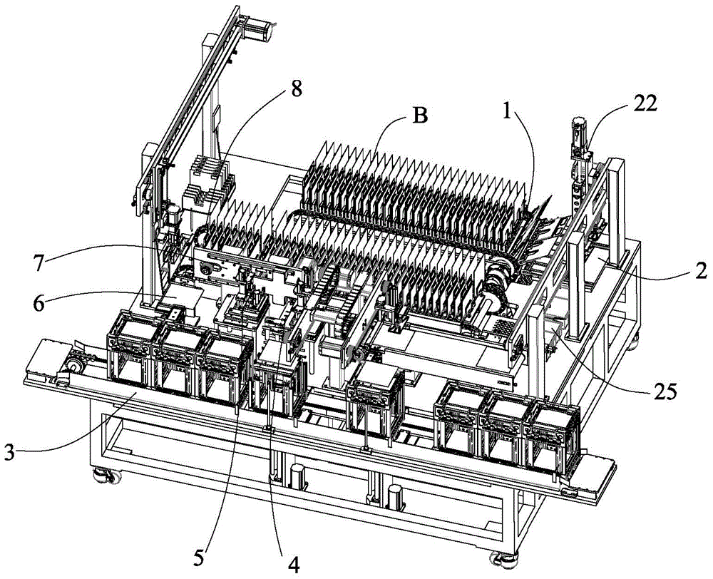 Battery automatic loading and unloading device