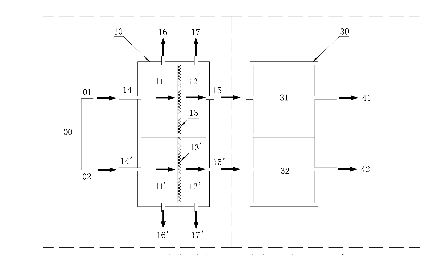 Dewatering and drainage recycle treatment device for deep foundation pit