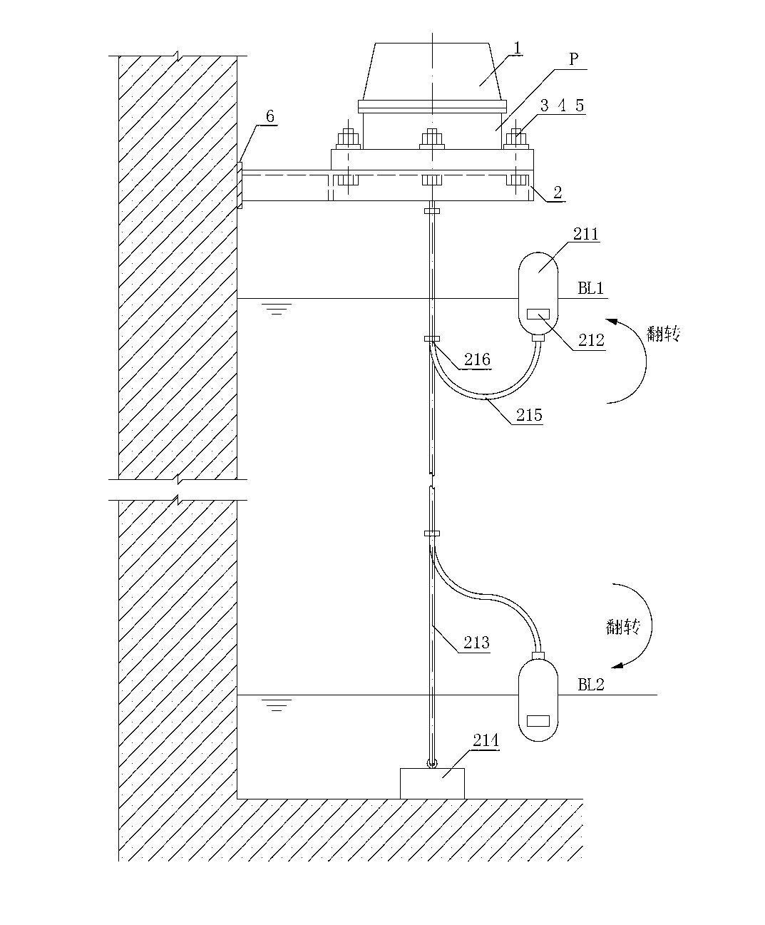 Dewatering and drainage recycle treatment device for deep foundation pit