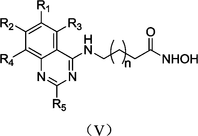 4-aminoquinazolinehydroxamic acid compounds and applications thereof as antitumor medicaments