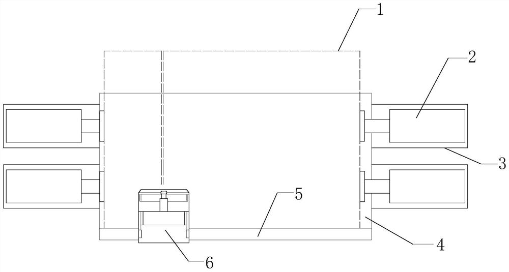 Scraping structure of deformable plank combination machine using superimposed magnetic positioning