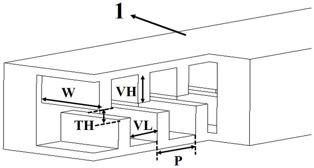 A design method for the slow-wave structure of a stripped injection traveling-wave tube working in high-order modes