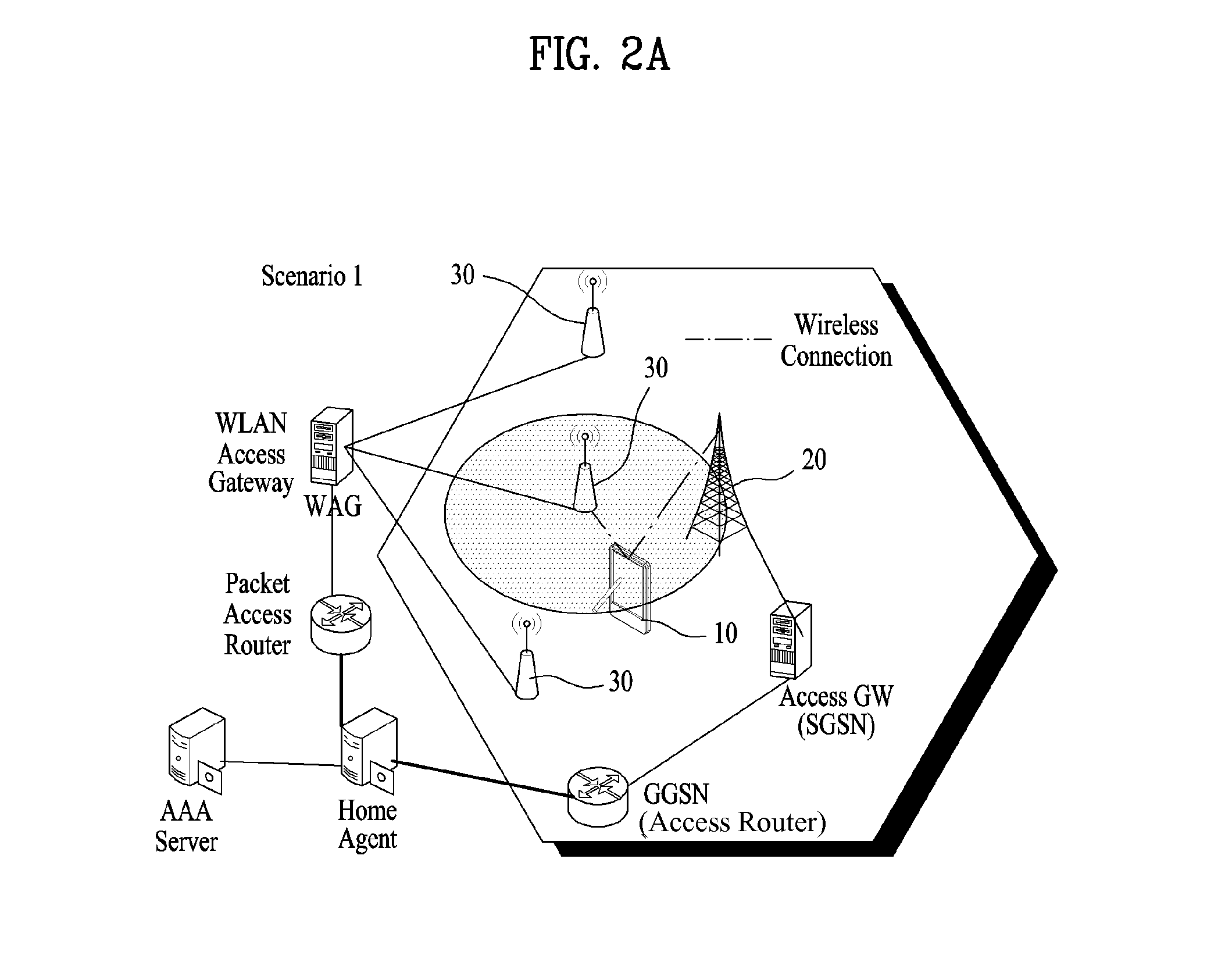 Method for performing a cooperative operation between heterogeneous networks and device for same