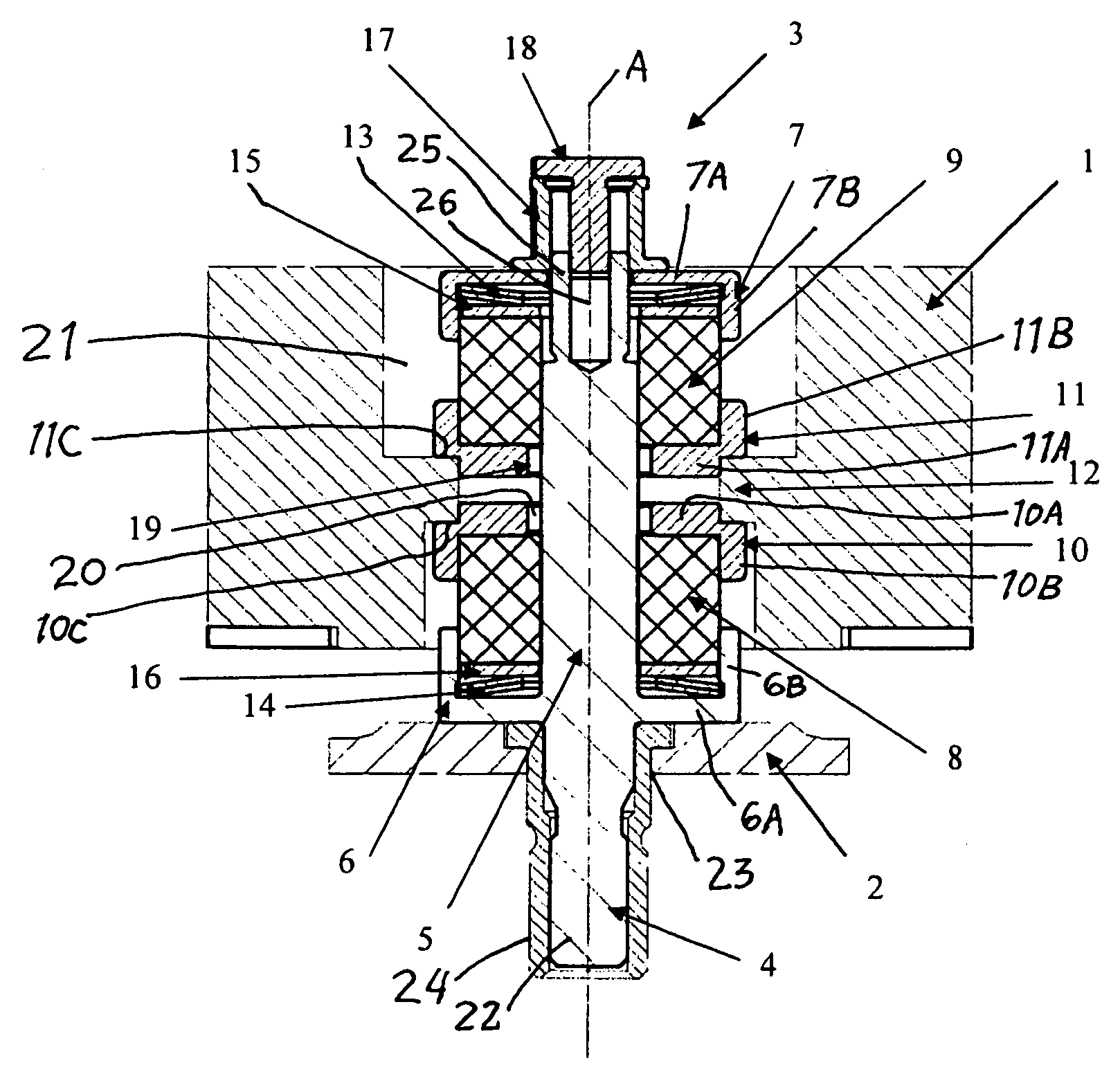 Multi-axis spring damping system for a payload in a spacecraft