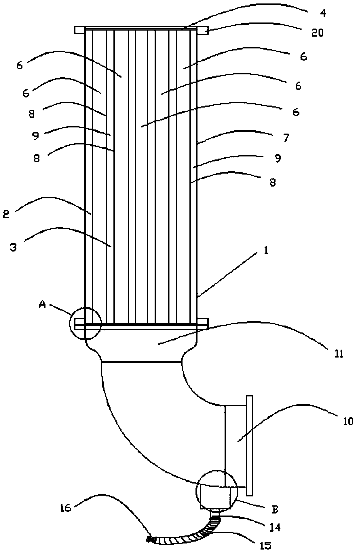 Energy-saving low-consumption separation device for oil mist