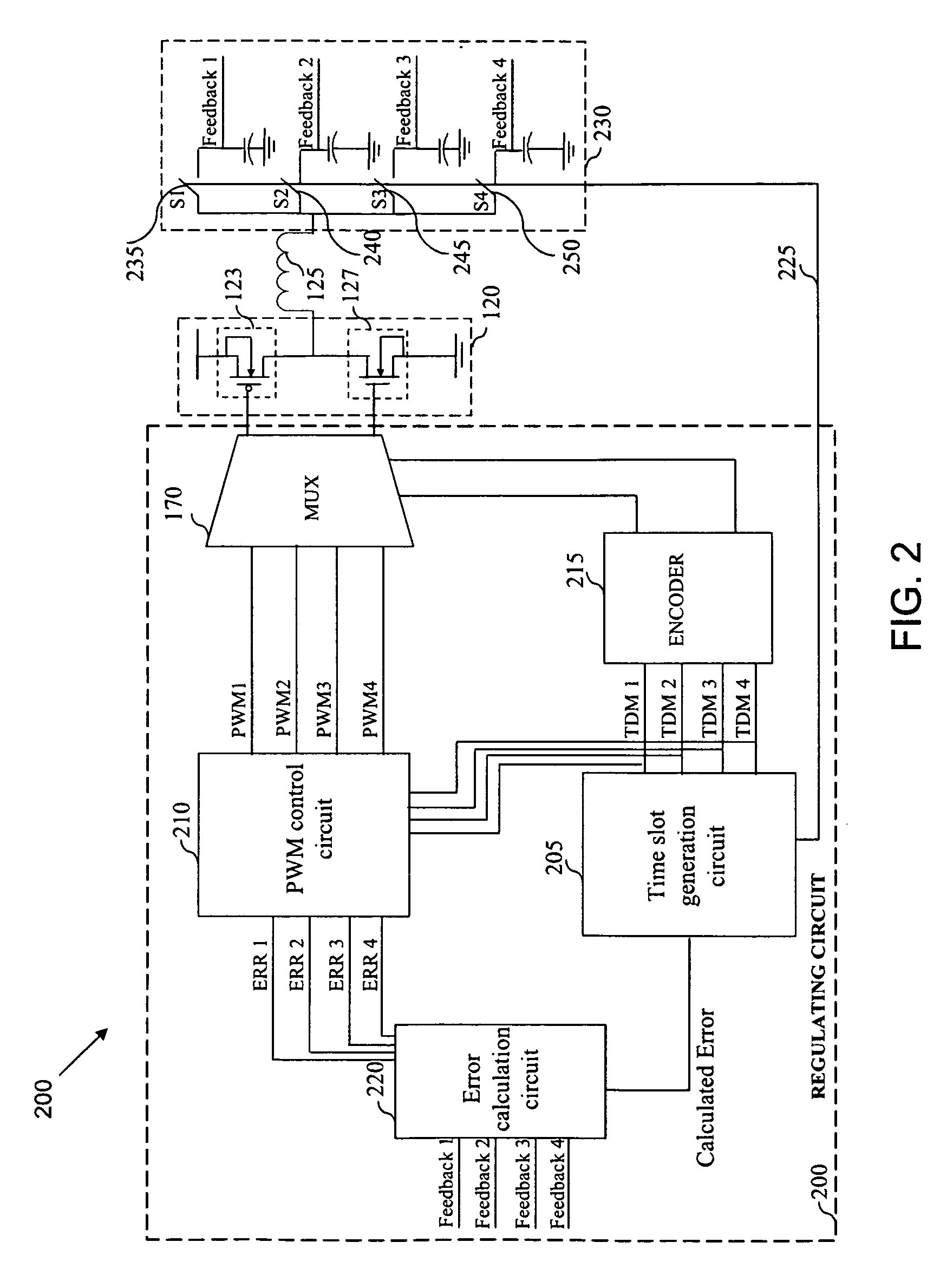 Single inductor multiple output switching devices