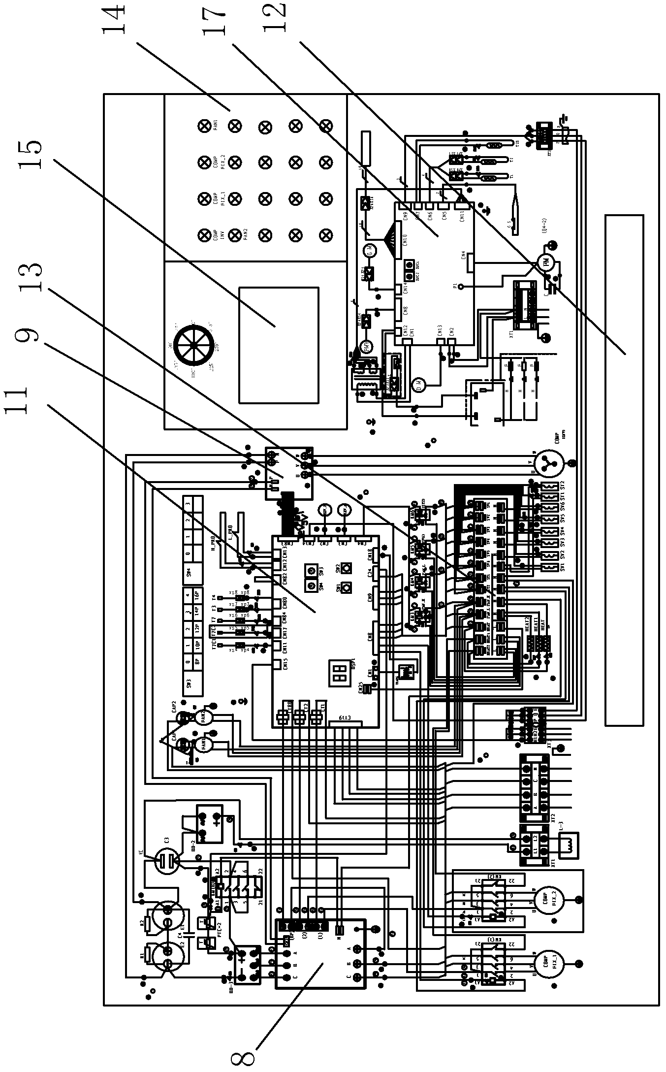 Teaching instrument for alternating-current variable-frequency multi-unit air conditioner integrated control system