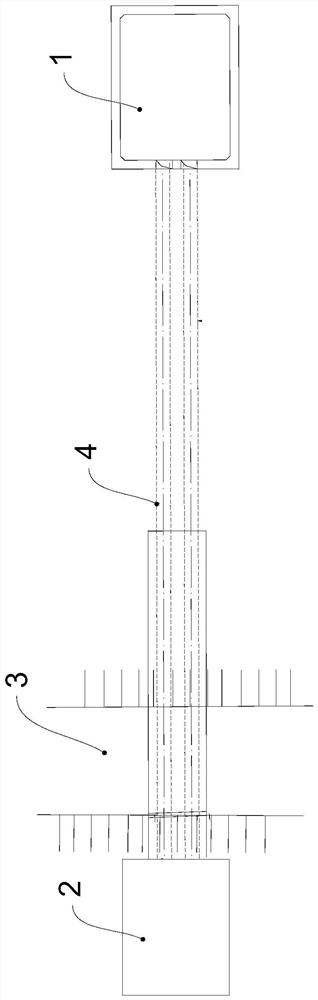 Construction method for penetrating large-pipe-diameter jacking pipe through sea wall