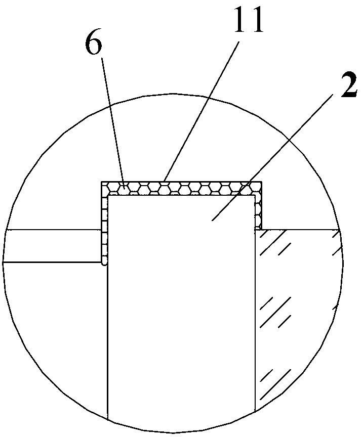Gob sealing structure