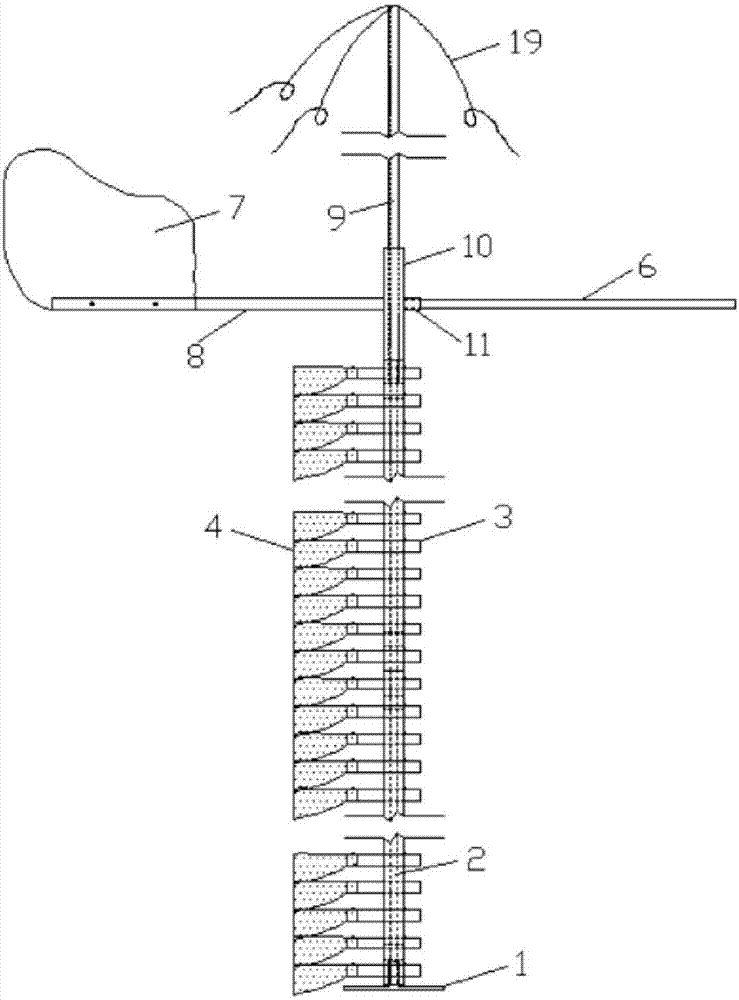 Multi-gradient self-rotation type sand collecting instrument