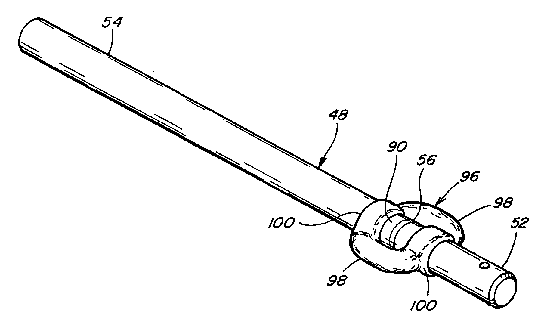 Auger finger with resilient elastomeric retainer retractor at breaking point