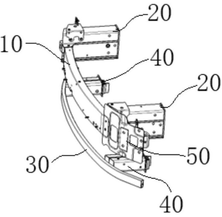 Vehicle force transmission path front end structure and vehicle
