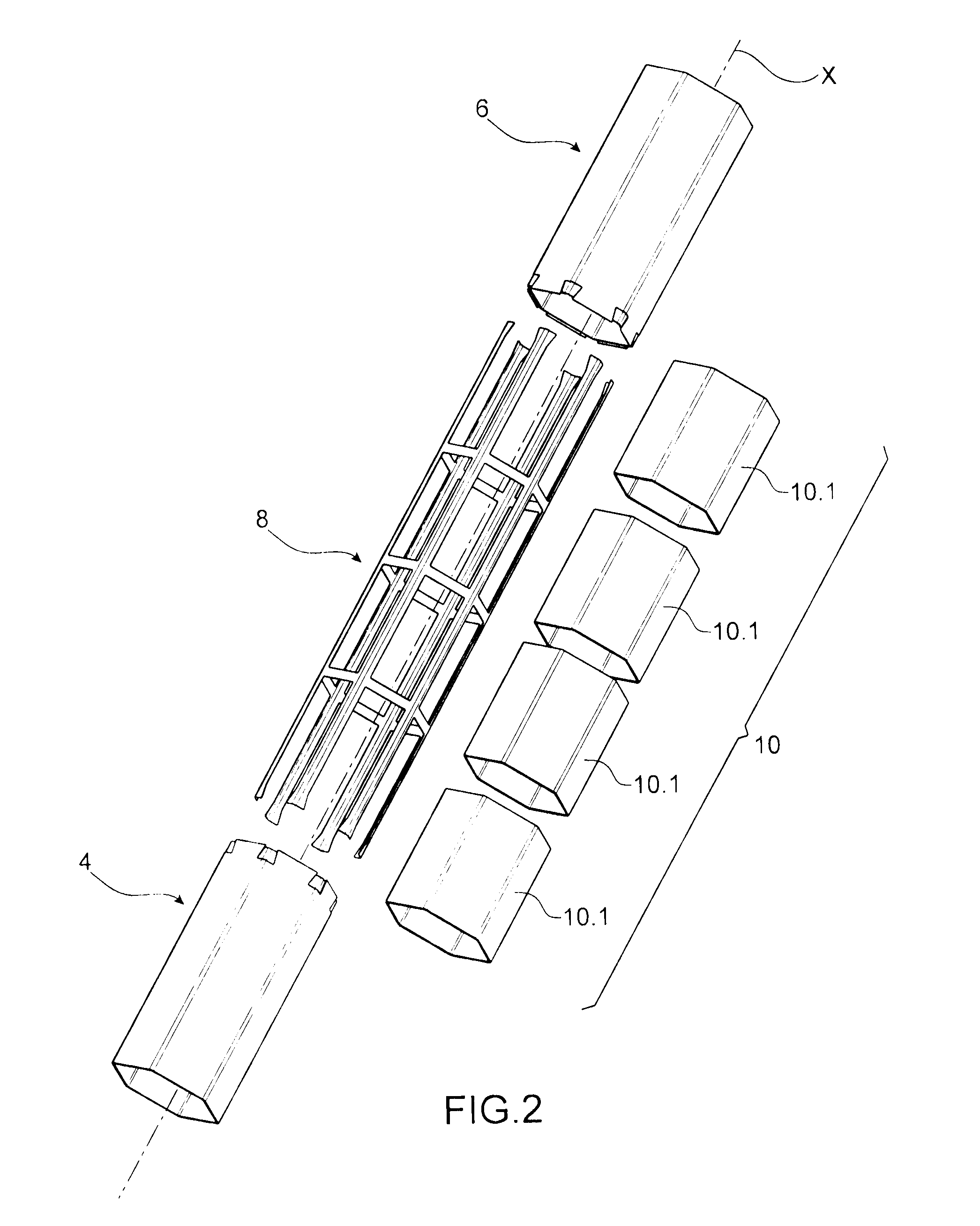 Nuclear fuel assembly body and a nuclear fuel assembly with such a body