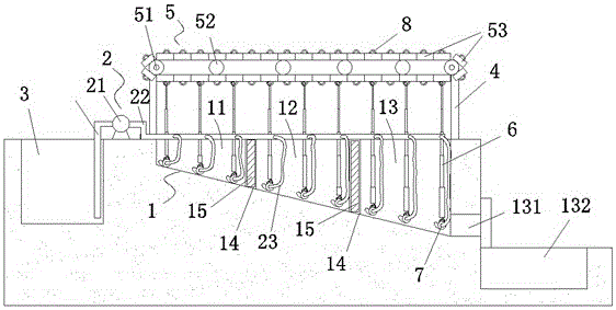 Gentle slope circulation intensive aquaculture system