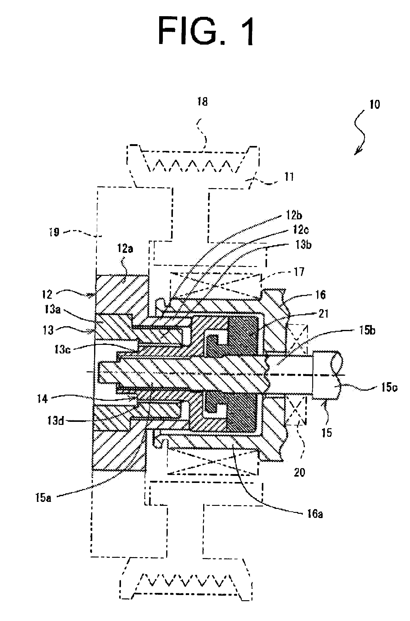 Power transmission device of a compressor