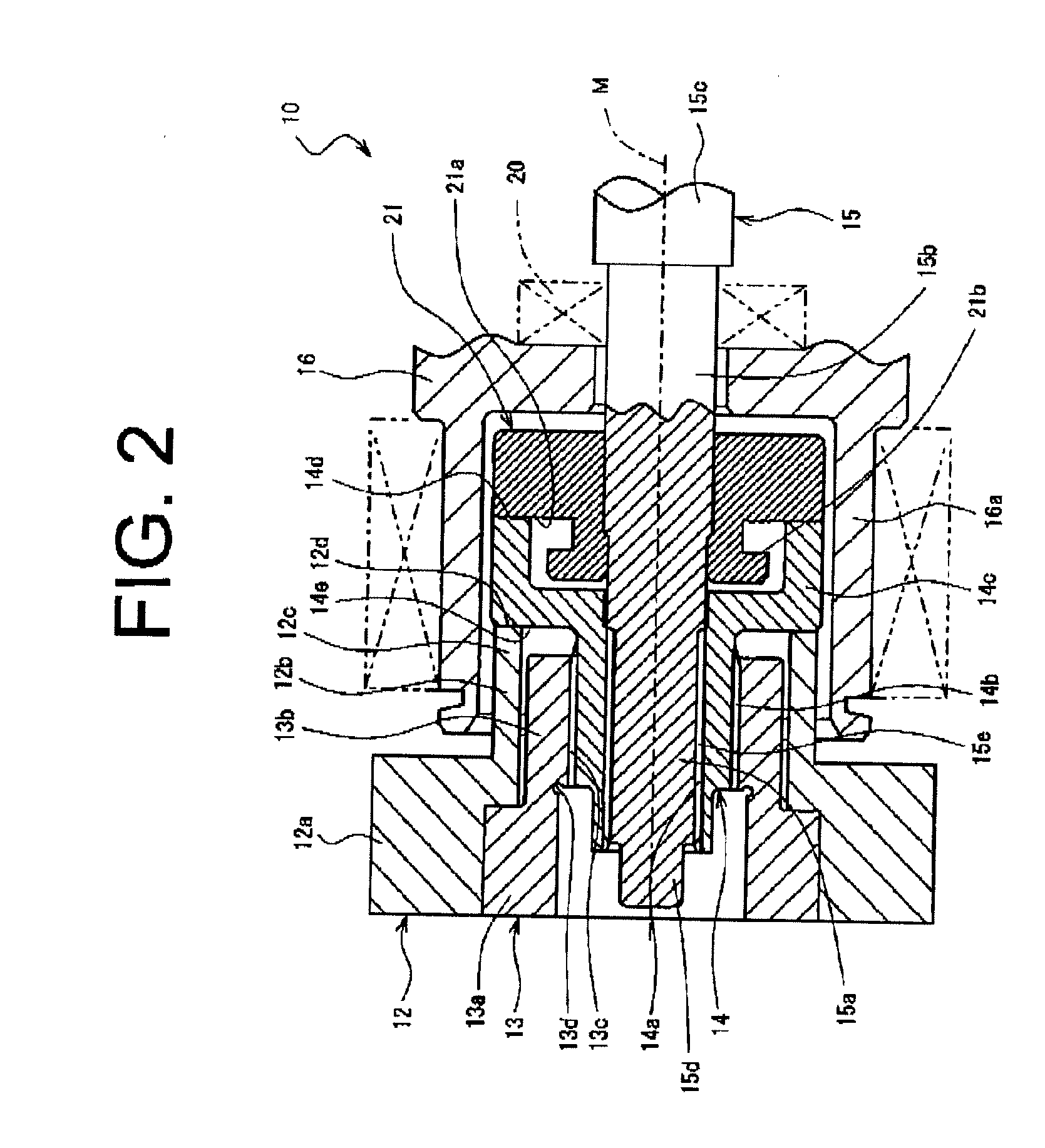 Power transmission device of a compressor