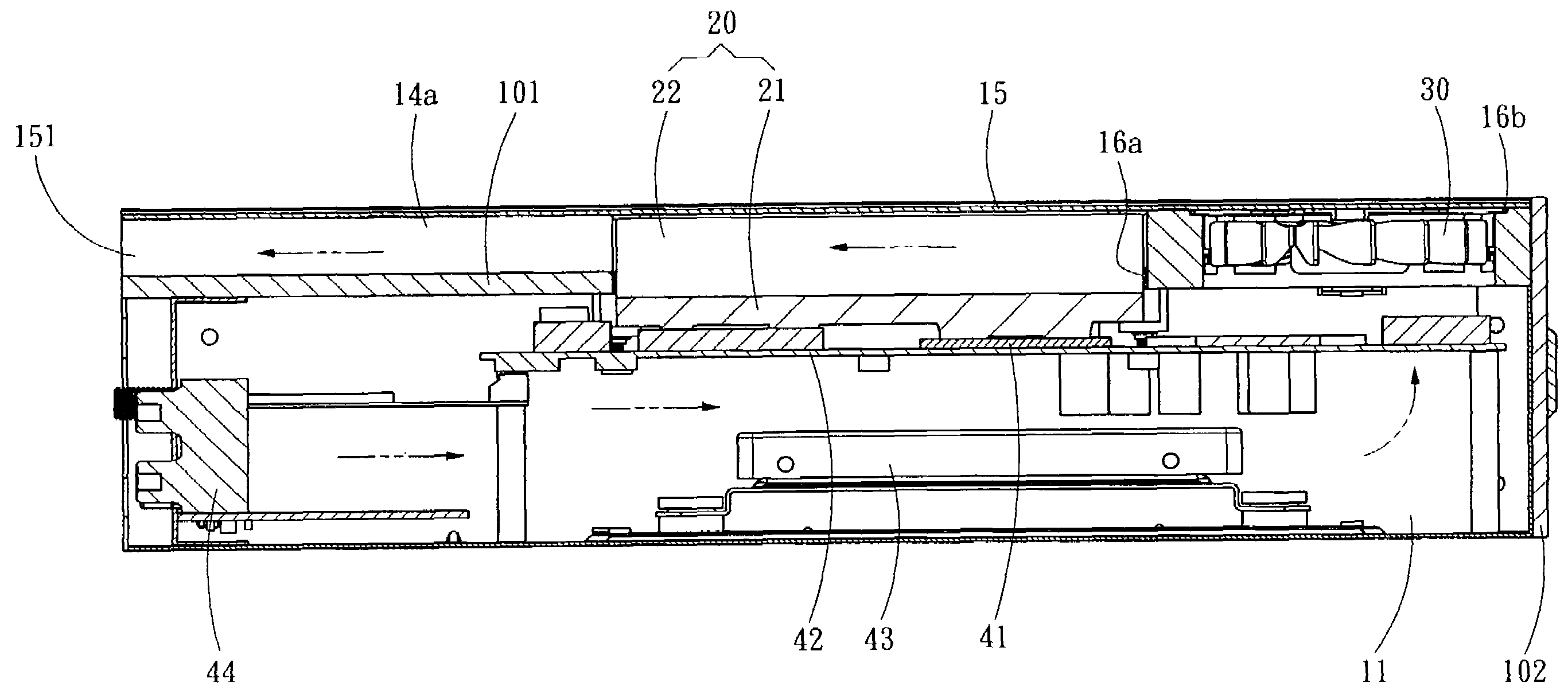 Heat dissipation structure for electronic devices