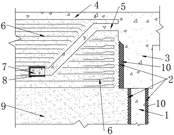 Integrated bridge abutment structure for controlling earth pressure behind abutment and filled earth settlement and construction method