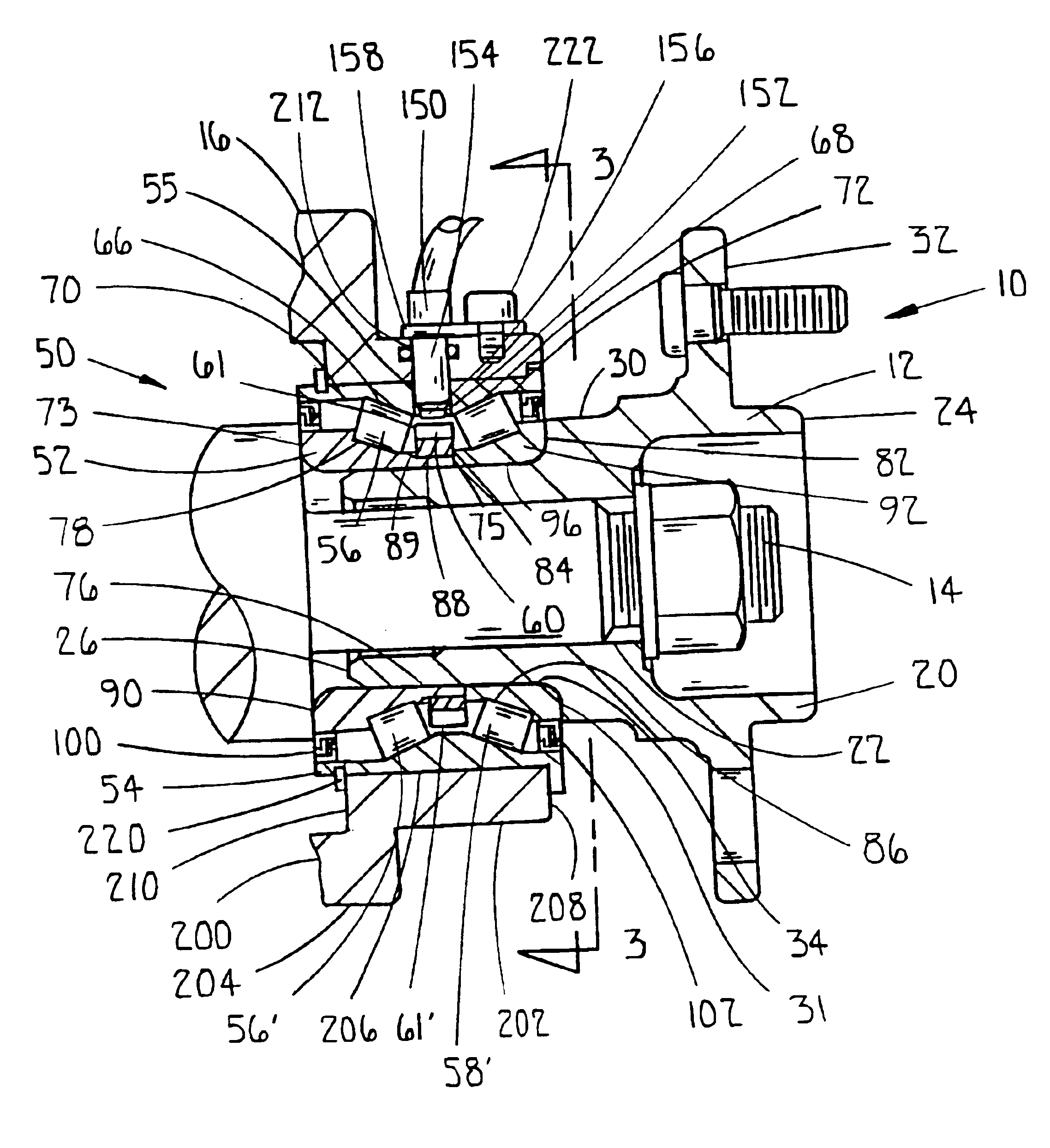 Bearing assembly for a vehicle