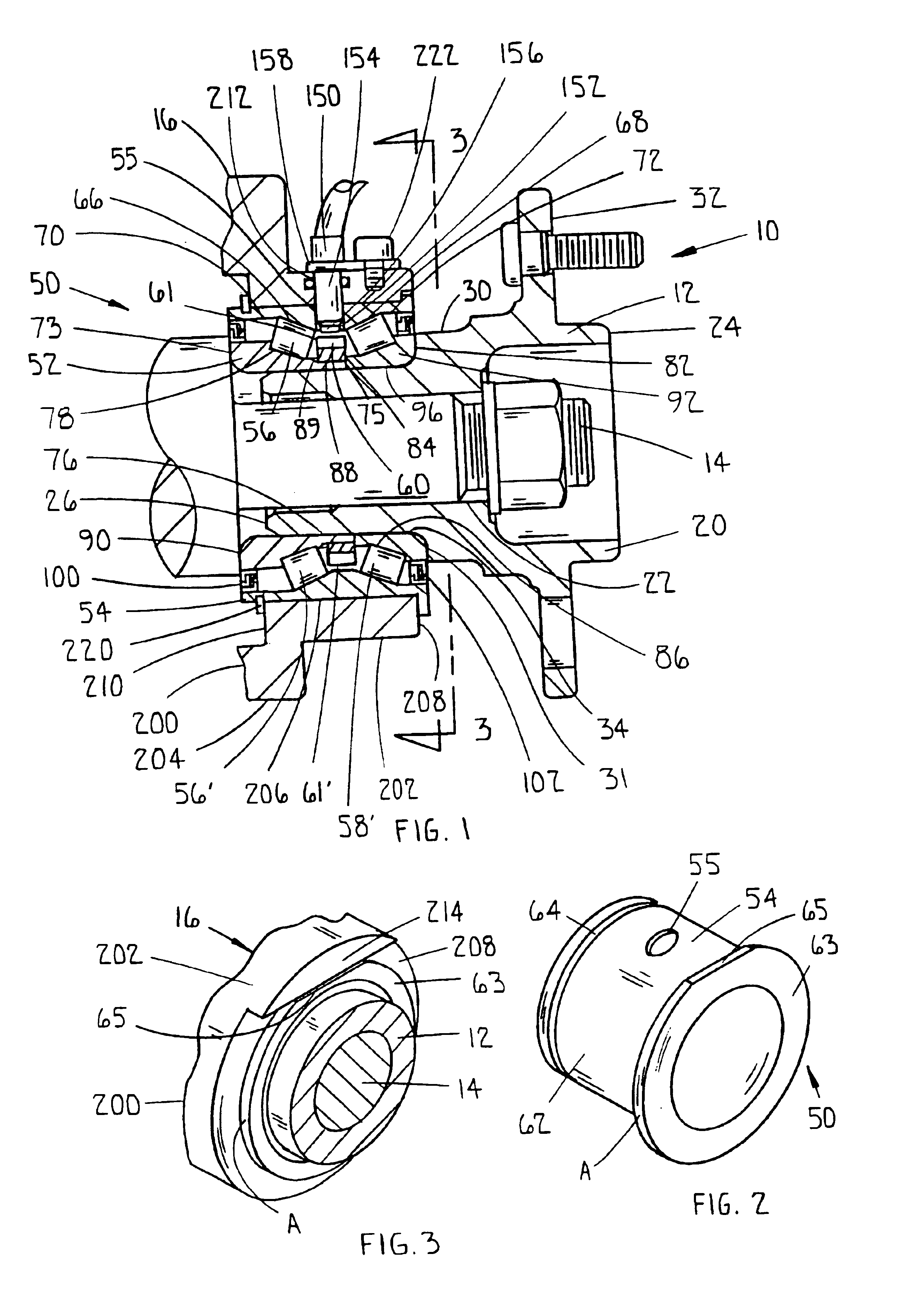 Bearing assembly for a vehicle