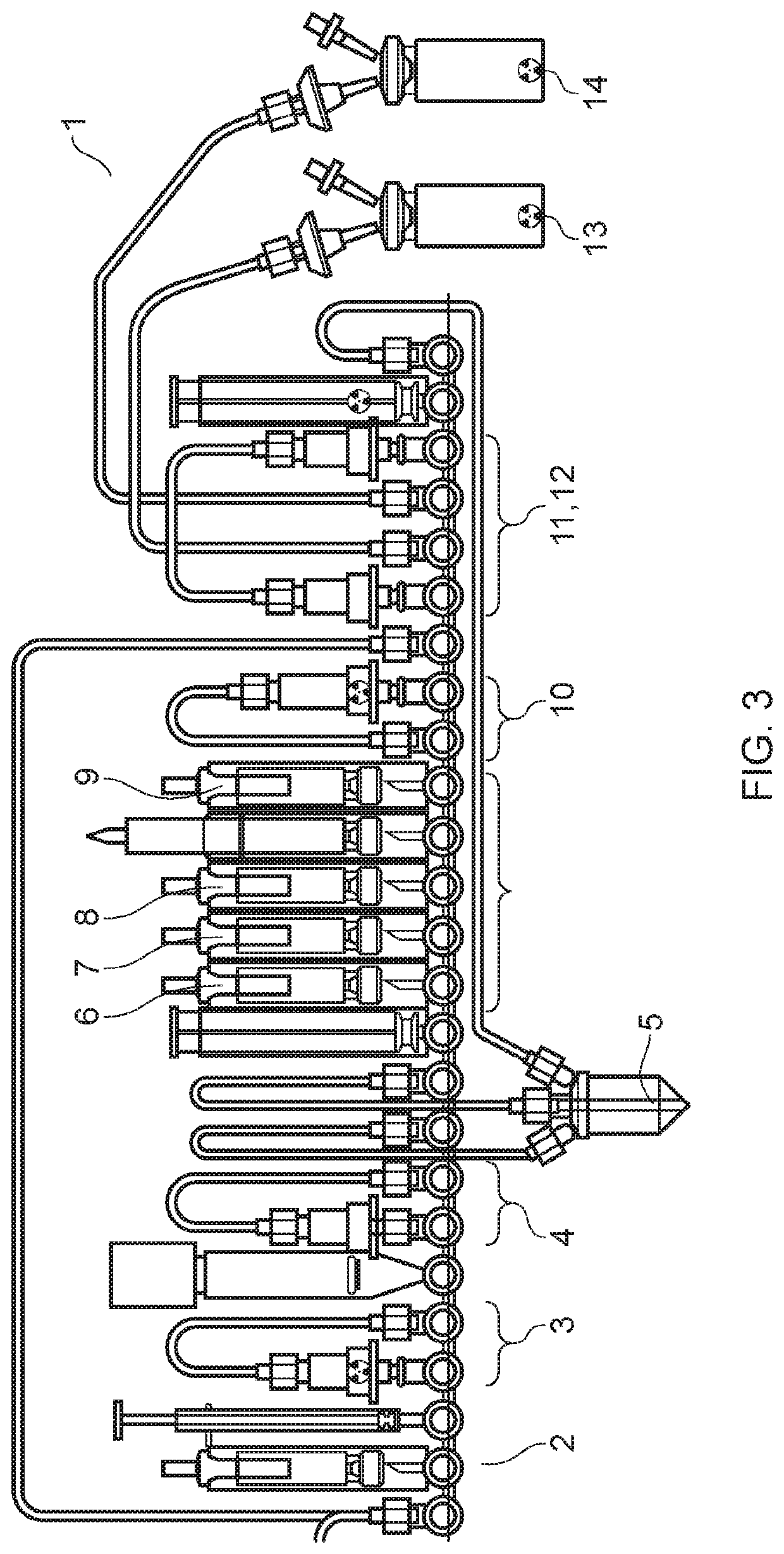 Dual run cassette for the synthesis of 18F-labelled compounds