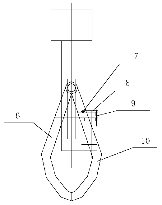 A hook-type device with force locking and power failure separation