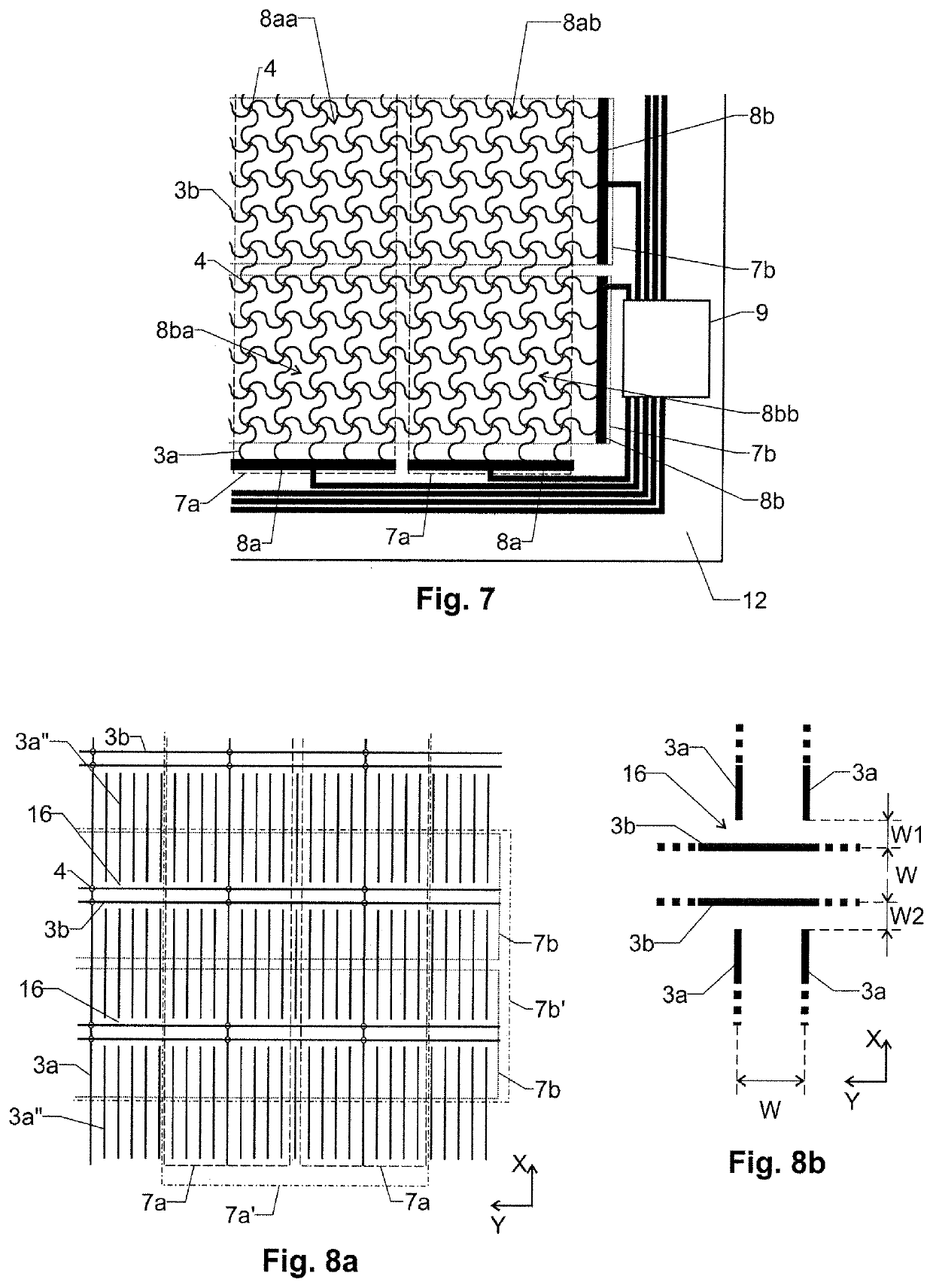 Optically transparent conductor assembly with electrical tracks and touch sensor comprising the same