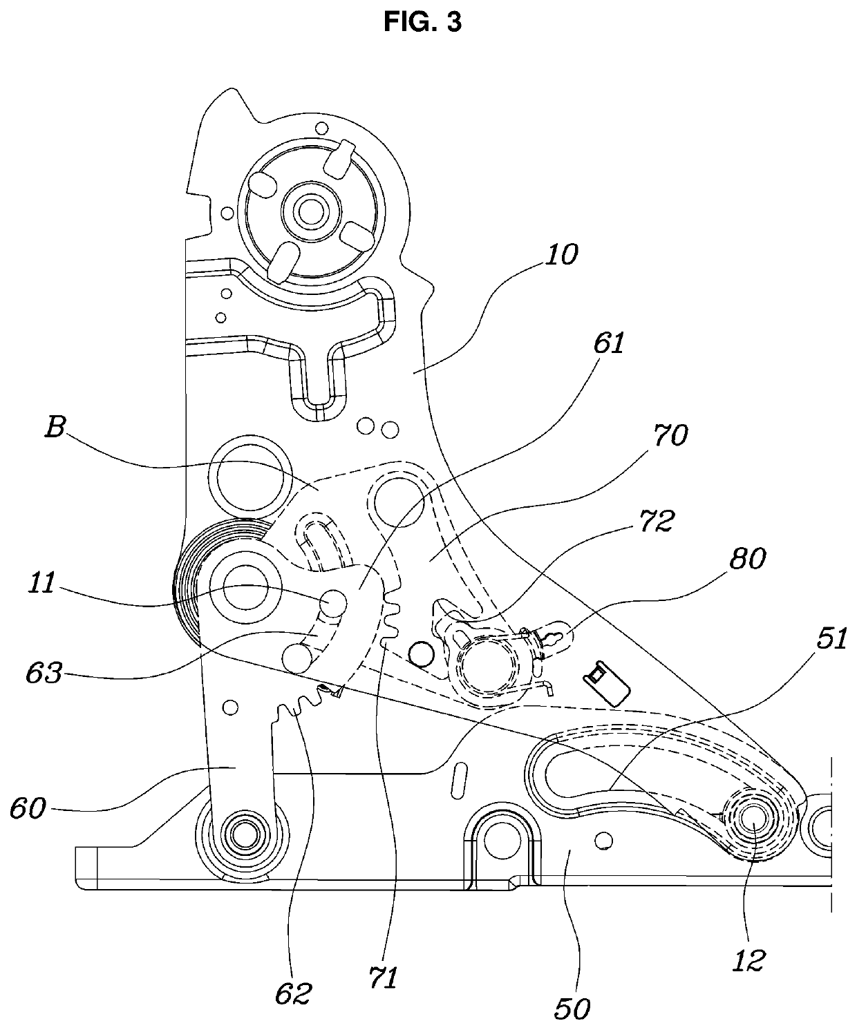 Walk-in apparatus for vehicular seat