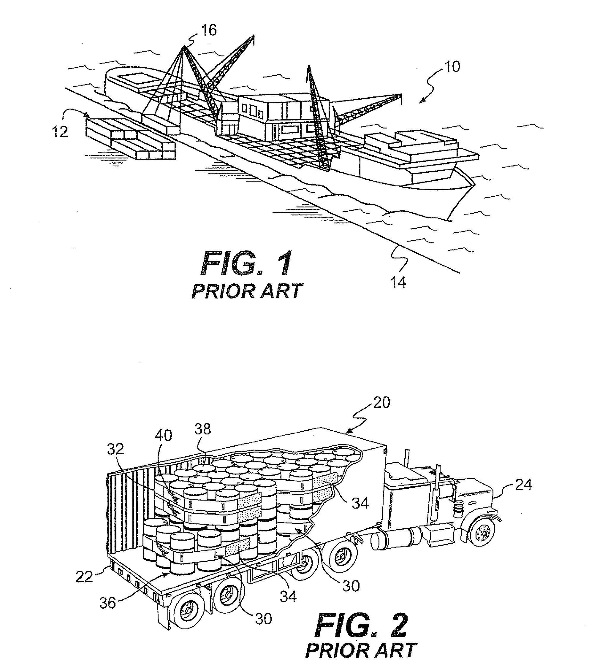Cargo restraint method and system with enhanced shear strength
