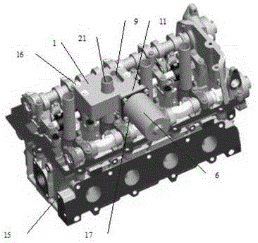 Motor and worm integral installing mechanism of engine and assembling method thereof