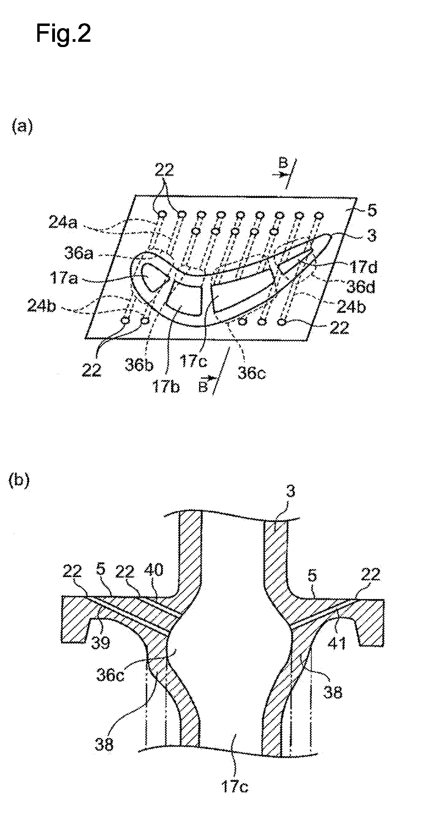 Platform cooling structure for gas turbine moving blade