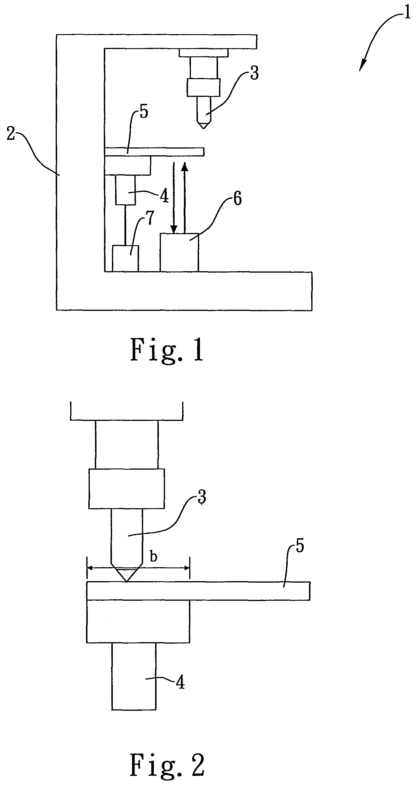 Device and method for optical nanoindentation measurement