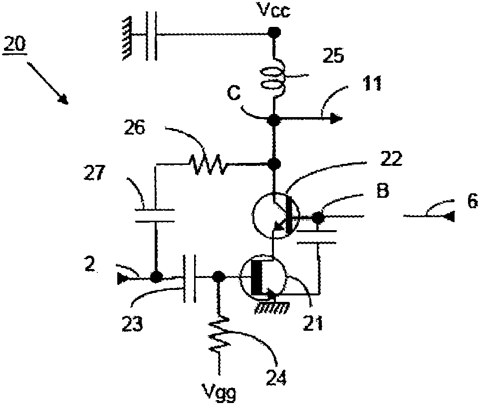 Power amplifier with low noise figure and voltage variable gain