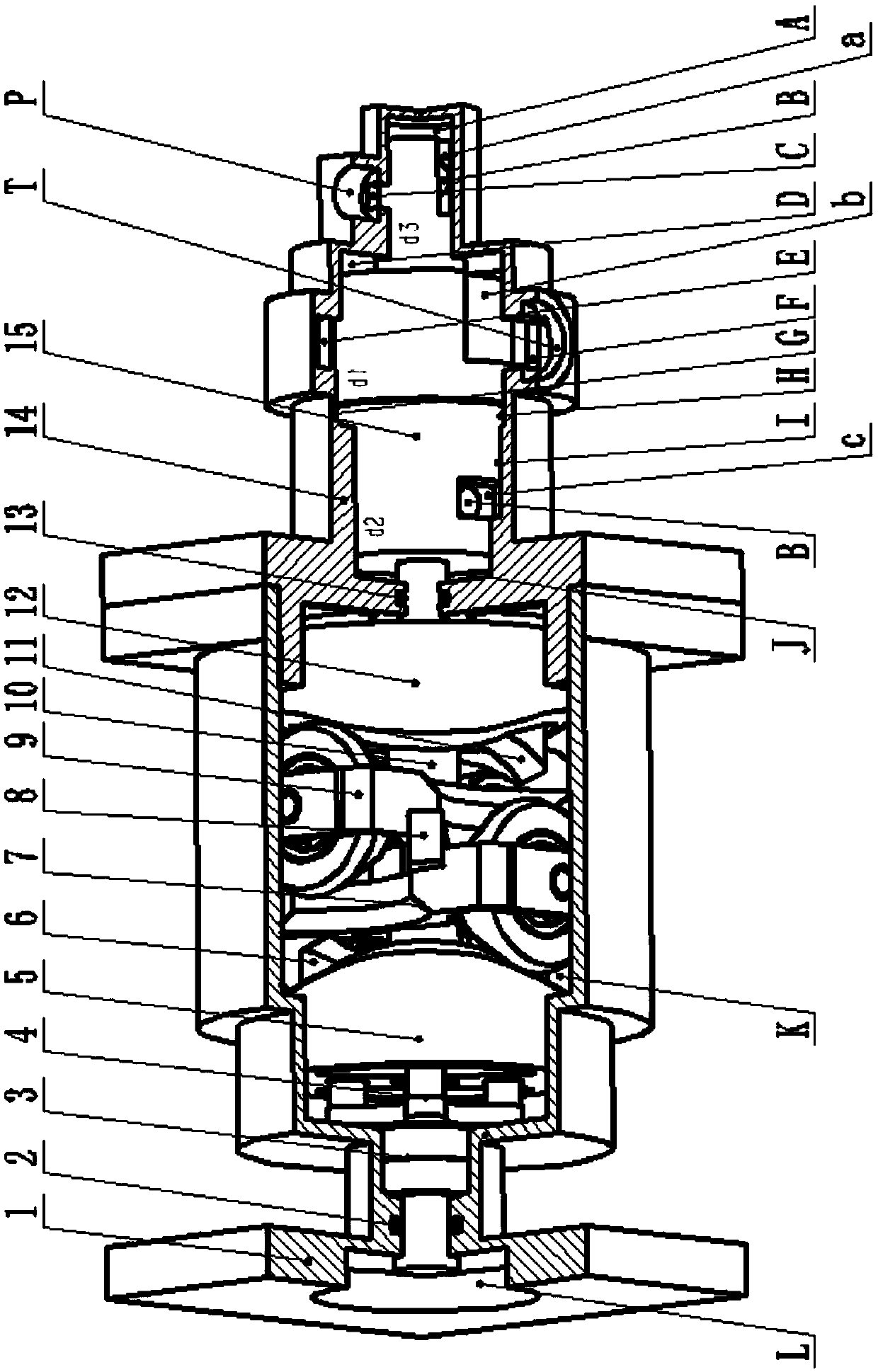 Inertia force balance type two-dimensional piston air compressor