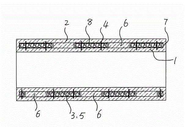 Double-plain wall reinforced glass steel tube and preparation process thereof