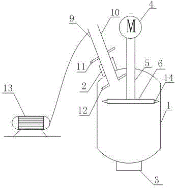 Reaction kettle with rotating shaft with adjustable length