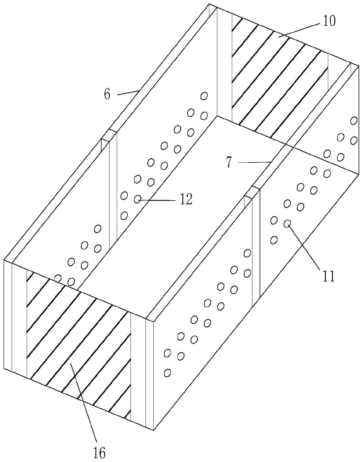 Double-layer staggered-hole energy dissipation ship chamber for ship lock