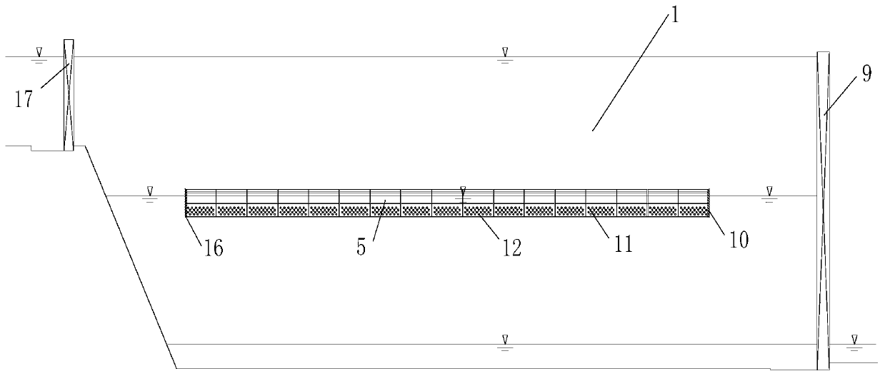 Double-layer staggered-hole energy dissipation ship chamber for ship lock