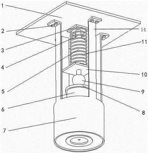 A suspended liquid anti-vibration mechanism