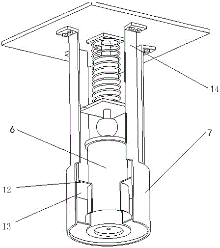 A suspended liquid anti-vibration mechanism