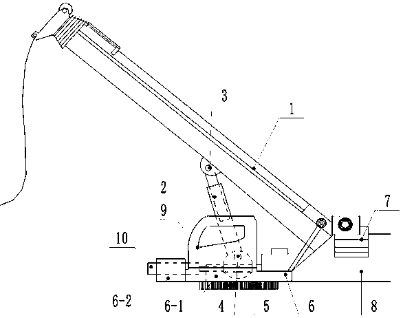 Optimal stress angle adjusting device for automobile crane jib