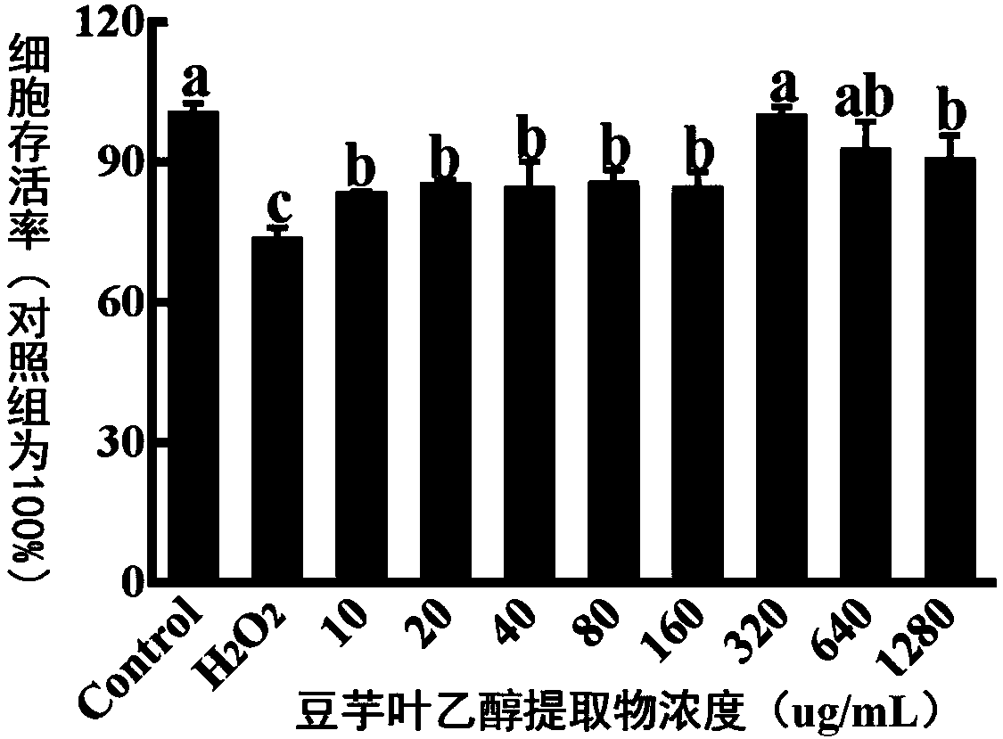 Method for preparing taro leaf water extract and anti-oxidation application of taro leaf water extract