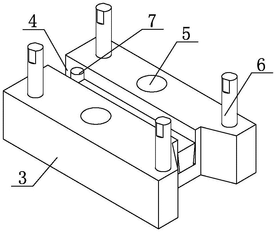Method for using locating tool for high-accuracy drilling machining of rectangular block
