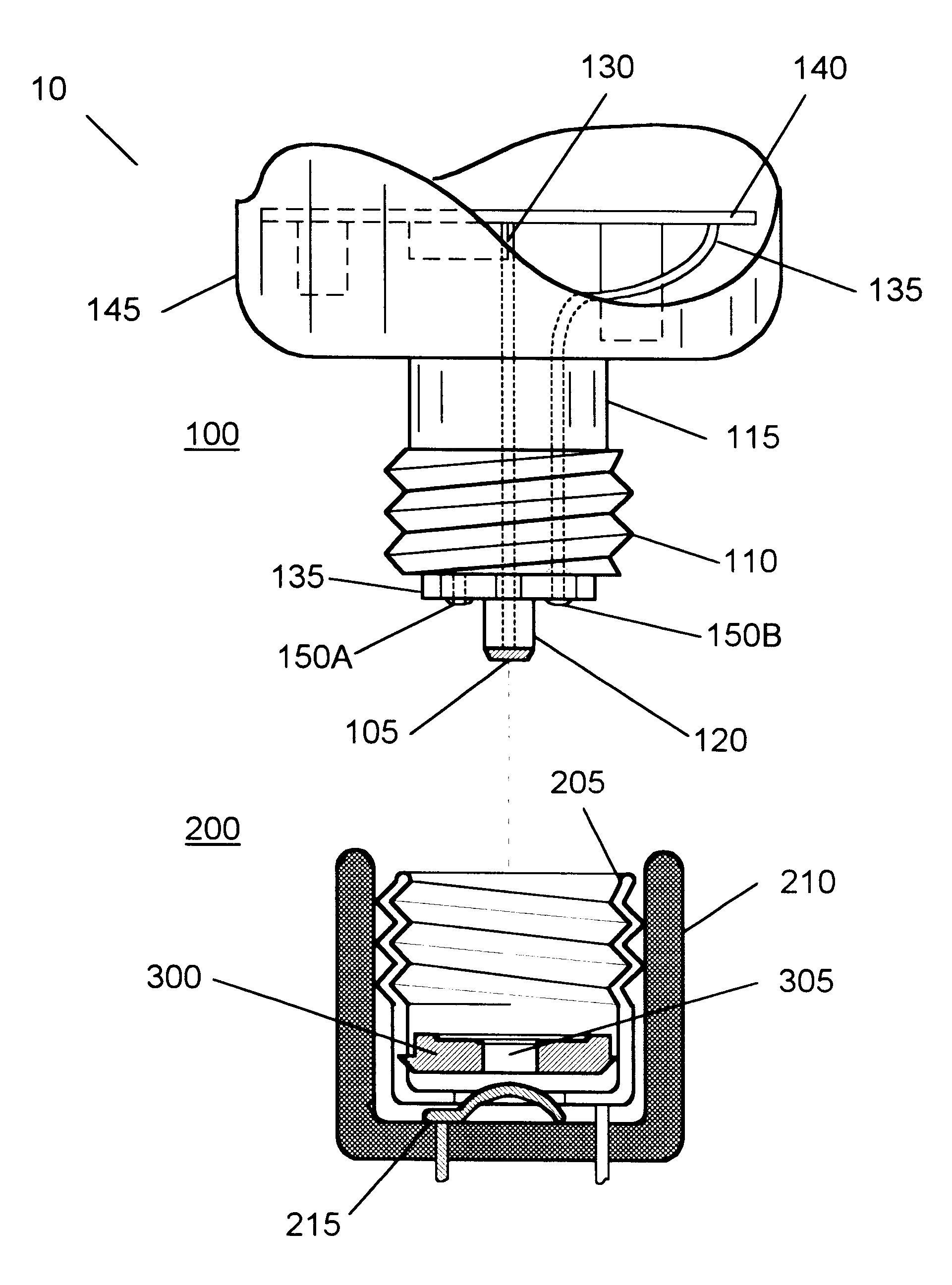 Lamp socket locking insert in combination with a medium screw lamp base