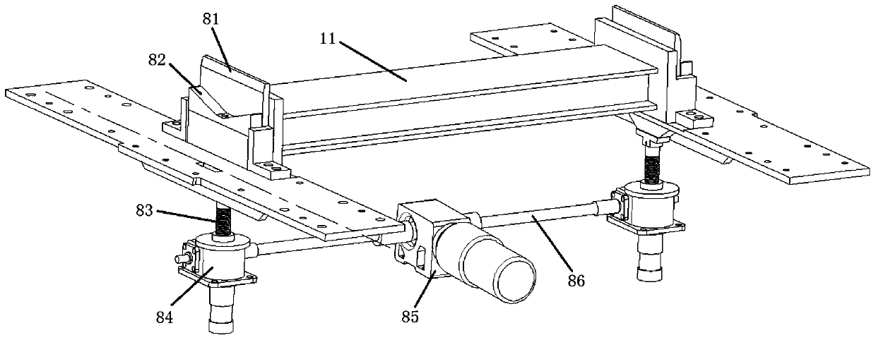 Integral bearing automatic retreating and unloading machine for rail vehicle