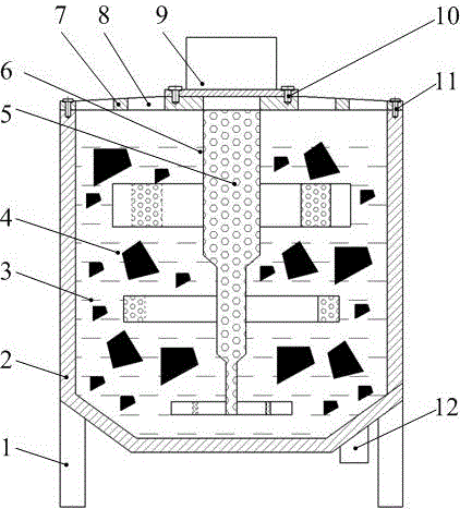 A rotorless pulping equipment based on three-layer airflow vortex as stirring power